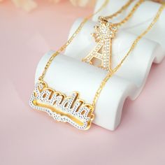 Necklace With Heart, Necklace Initial, Initial Necklace Gold, Nike Sneakers Women, Jewelry Fashion Trends, Girl Friend, Name Jewelry, Sneakers Women, Custom Name Necklace