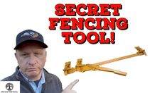 a man pointing at a tool with the words secret fencing tool