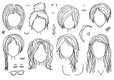 various hairstyles for women with long hair and glasses on the top, side view