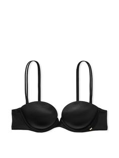 With five ways to wear it and supersoft, no-slip sides, this push-up is a sexy standout. Featuring plush padding for the cleavage you love and a V-shaped cutout, perfect for plunging necklines.Lift & Lining  Push-up padding adds 1 cup size Underwire cups  Straps & Hooks  Fully adjustable and removable straps Back closure Double row of hook-and-eye closures Can be worn classic, halter, one-strap, crossback or strapless  Details & Fabric  With Infinity Edge for an invisible look under clothes V-shaped cutout between cups Patented non-slip band Imported  Details & Fabric  Partially made with recycled materials Hand wash Imported Push Up Strapless Bra, Cotton Lingerie, Cute Bras, Longline Bra, Everyday Bra, Bra Shop, Pink Bra, Strapless Bra, Cup Size