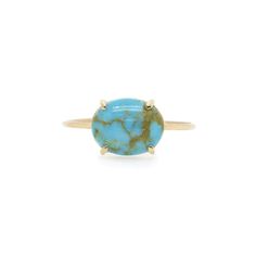 Turquoise is said to bring protection, ward off evil, and bring hope to the wearer. Specifics 14k gold oval cabochon ring w/ American-mined turquoise stone (shown)turquoise approx. 8 x 10mm*please specify vertical or horizontal stone orientation in the notes section when ordering Oval Turquoise Cabochon Ring In Yellow Gold, Oval Yellow Gold Turquoise Ring With Cabochon, 14k Gold Turquoise Oval Rings, Adjustable Gold Turquoise Ring With Oval Shape, Adjustable Gold Oval Turquoise Ring, Oval Turquoise Rings In 14k Gold, 14k Gold Turquoise Oval Cabochon Ring Gift, 14k Yellow Gold Turquoise Cabochon Ring, Gold Turquoise Oval Cabochon Ring