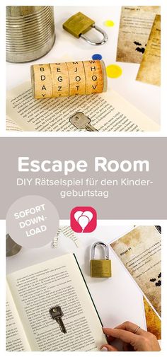 DIY Partyspiel von balloonas: Escape Room für Rätselfans. Make Your Own Escape Room, Sidewalk Chalk Games, Wedding Picnic Reception, Easy Math Games, Escape Room Diy, Puzzle Ideas, Escape Room Challenge, Escape Room For Kids, Cool Kids Rooms