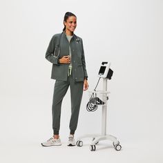 Official FIGS® Outerwear. Get Free Shipping On Orders $50+! | FIGS Womens Bonsai Page - Scrub Jacket Scrub Outfits, Black Fig, Mens Scrubs, Figs Scrubs, Scrub Jackets, Womens Scrubs, Women's Jackets, Fleece Vest, Scrub Pants