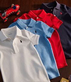 Ralph Lauren Baby Boys 3-24 Months Short Sleeve Polo Interlock Shortall | Dillard's Classic Short Sleeve Polo Dress, Ralph Lauren Baby Boy Outfits, Classic Fitted Cotton Polo Dress, Fitted Cotton Collared Polo Dress, Casual Fitted Blue Polo Dress, Blue Fitted Polo Dress With Short Sleeves, Classic Cotton Polo Dress For Summer, Casual Collared Polo Dress In Cotton, Casual Cotton Collared Polo Dress