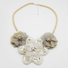 The Lady Regal Statement Pearl Necklace Statement Pearl Necklace, Pearl Hair Accessories, Pearl Princess, Princess Accessories, Pearl Bridal Hair, Flower Statement Necklace, Pearl Jewelry Design, Pearl Statement Necklace, Pearl Necklace Designs