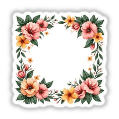 Beautiful Flower Border Clipart featuring a square frame of flowers and leaves Flower Border Clipart, Border Clipart, Clip Art Borders, Flower Border, Beautiful Flower, Digital Artwork, Beautiful Flowers, Clip Art, Flowers