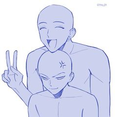 an image of two people making the peace sign