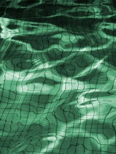 the water is green and has ripples on it