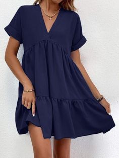 Trendy Summer Fashion, Ruffled Dresses, Dress Summer Casual, Womens Beach Dresses, Beach Holiday Dresses, Holiday Beach, Sweet Summer, American People, Casual Summer Dresses