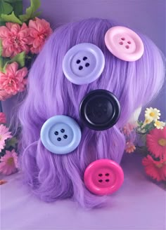 Jumbo Button 2 way hair clip pin Giant button kawaii hair | Etsy Decora Fashion, Kawaii Hair Clips, Grunge Pastel, Kawaii Hair, Goth Outfit, Pastel Goth Fashion, Kawaii Hairstyles, Kawaii Accessories, J Fashion