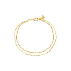 Gold Two In One Double Chain Bracelet - Adina's Jewels Diamond Anklet, Double Chain Bracelet, Slider Bracelet, Bold Rings, Double Chain, Gold Bracelet Chain, Anklet Bracelet, Charm Bangle, Shop Engagement Rings