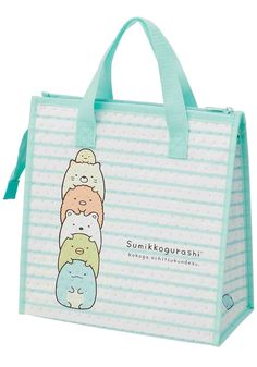 The cute Sumikkogurashi characters are stacked and ready to go with our insulated lunch bag, perfect for keeping your food nice and cool! Official licensed San-X Designed in Japan Size: 10.43" x 10.83" x 4.72" Material: outer non-woven fabric/polypropylene; inner aluminum evaporation material for insulation Kawaii Rectangular Lunch Bag For School, Cute Blue Rectangular Lunch Bag, Cute Blue Lunch Bag For Gift, Bags On Amazon, Cute Lunch Bags, Cold Bag, Thermos Food Jar, Cool Lunch Boxes, Insulated Bag