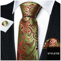 🐣. Offer Xtras! Sage Green Red Floral Silk Tie Pocket Square Cufflink Set for $25.00 #JwInspirational #jwsisters #jwbrasil #jwbrazil #testigosdejehova #jwwitnesses #jwitaly #jwhappy #jwconvention #jwgirls Elegant Multicolor Ties As A Gift, Elegant Red Suit And Tie Accessories For Gift, Unique Ties, Cufflink Set, Tie Set, Tie And Pocket Square, Silk Ties, Pocket Square, Red Floral