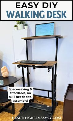 This space-saving, affordable DIY walking desk makes it so much easier to get more exercise. Using just a walking pad, standing desk, and a wireless keyboard, you can make an ergonomic treadmill desk for less than $200. No DIY skills needed to assemble! Read the full blog post to learn what you need to make one for yourself and enjoy the health benefits of walking while you work, shop, or watch your favorite shows.