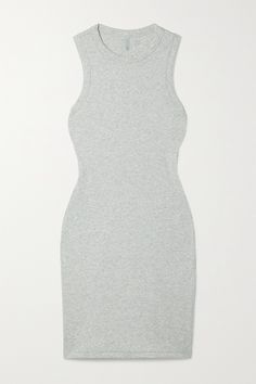 SKIMS' mini dress is made from stretch-cotton jersey that's both comfortable and flattering. It has sporty racer straps and a slim fit. Wear yours everywhere from poolside to brunch. Mini Dress Street Style, Skims Outfit, Dress Street Style, Jacquemus Dress, Outfit Grey, Loungewear Dresses, Ribbed Bodycon Dress, Cashmere Dress, Ribbed Mini Dress