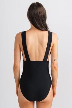 Trendy one piece swimsuit from Lush Fashion Lounge women's boutique in Oklahoma City. Lush boutique in OKC has a variety of cute and affordable swimsuits! This trendy mesh detail swimsuit is a must have! Pads in this swimsuit are removeable. Model is 5'7 size 24 wearing size small. 82% nylon 18% spandex Black Backless One-piece For Beach Season, Black Nylon Swimwear With Built-in Bra, Black Swim Dress With Built-in Bra For Beach Season, Nylon Bodysuit With Built-in Bra For Vacation, Summer Swimming Bodysuit With Built-in Bra, Black Backless Bodysuit For Sunbathing, Black Swim Dress With Built-in Bra For Pool, Black Backless Bodysuit For Beach Party, Nylon Beachwear Swim Dress For Beach Party