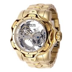 Invicta Coalition Forces Men's Watch (Mod: 45487) | Invicta Watches Gold Skeleton Dial Watch Accessories, Gold Watch Accessories With Skeleton Dial, Gold Watch With Skeleton Dial, Gold Skeleton Dial Watch, Gold Automatic Chronograph Watch Modern Style, Classic Gold Chronograph Watch With Skeleton Dial, Modern Gold Automatic Chronograph Watch, Modern Gold Automatic Watch, Gold Watches With Subdials