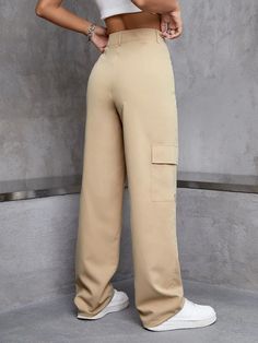 Flaunt a flattering silhouette with our High Rise Zipper Cargo Pant. These pants feature a high-waisted design that accentuates your waistline and adds a touch of sophistication to your look. The zipper closures provide both style and practicality, while the comfortable fit ensures all-day comfort. Specification: Style: Casual Pattern Type: Plain Type: Cargo Pants Details: Button, Pocket, Zipper Waist Line: High Waist Length: Long Fit Type: Regular Fit Fabric: Non-Stretch Material: Fabric Compos Trendy High Waist Pants With Zip Fly, Trendy High Waist Pants With Zipper Closure, Trendy Wide Leg Pants With Zip Fly, Casual High Waist Pants With Zipper Closure, Casual High Waist Bottoms With Zipper Closure, Trendy Trousers With Zipper Closure, High Waist Non-stretch Bottoms With Zipper Closure, Casual High-waisted Pants With Zip Fly, Non-stretch Straight Leg Pants With Zipper Closure