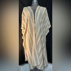 This Is A Very Cute Multi Purpose Ruana Coverups. Usage Is Endless, Can Be Worn Several Ways. New With Tag. Bundle And Save On Shipping Beige Open Front Beach Tops, Beige Open Front Tops For Beach, Beige Open Front Top For Beach, Beige Open Front Tops For Vacation, Biblical Costumes, Black Tshirt Dress, Kimono Swim Cover Up, Ruana Wrap, Bathing Suit Dress