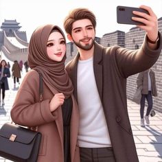 Romantic Love Images, Muslim Couple, Family Cartoon, Wallpaper Space, Journal Aesthetic, Islamic Wallpaper, Hijab Tutorial, Couple Art