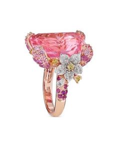 Anabela Chan 18K White Gold & Rose Gold Vermeil English Garden Simulated Stone Cinderella Ring Rose Cinderella, Cinderella Ring, Pink Ring, English Garden, Pink Diamond, High Jewelry, Pink Sapphire, Luxury Jewelry, Gold Vermeil