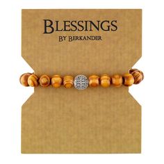 St. Benedict Wooden Beads Bracelet - 6 Pieces Per Package Bead Bra, Sliding Knot Closure, Stylish Bracelet, Sliding Knot, Beaded Bracelet, Patron Saints, Wooden Beads, Wood Beads, Wood And Metal