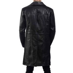 Mens Black Real Cowhide Leather Trench Steampunk Gothic Matrix Winter Coat JacketThis Coat Features:100% Real Leather Composition.Button Closure.Stylish Collar.Inside Polyester Lining.Wind Breaker.Durable Long Lasting Stitching.Please note we work on ACTUAL MEASUREMENTS NOT ON REGIONAL SIZES.Kindly let us know your Actual Measurements Measured using a Measuring Tape.CUSTOM ORDERS are NOT returnable in any case. SIZING: Please measure yourself carefully with a measuring tape to avoid any disappointment. Please see the attached size guide and follow the instructions. These Coats are not pre-made & will be Hand Crafted upon receipt of your order. The customer will need to pay for shipping of exchange item if wrong size was ordered. Please select custom and use Special instructions and provide Gothic Leather Outerwear With Long Sleeves, Black Gothic Leather Outerwear, Fitted Gothic Leather Jacket, Formal Fall Biker Outerwear, Gothic Leather Outerwear For Fall, Fall Gothic Leather Outerwear, Leather Biker Outerwear With Buttons, Fitted Biker Outerwear With Button Closure, Punk Style Leather Jacket For Winter