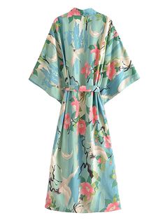 Being a bohemian trend-setter is a breeze with this eye-catching Juniper Crane & Floral print Bohemian Kimono Robe! Perfect for lounging & being a beach beauty in style, this lightweight robe is sure to take your look to a whole new level – how fabulous is that?! Gender: WOMEN Item Type: Robes, Kimono Pattern Type: Print Material: Cotton/Rayon SIZE CHART Size (cm) Bust Shoulder Length Sleeve Length S 102 49 131 33 M 106 50 132 34 L 110 51 133 35 XL 118 52 133 36 Size (inch) Bust Shoulder Length Boho Kimono Cardigan, Bohemian Kimono, Kimono Pattern, Cotton Kimono, Kimono Sleeves, Beach Beauty, Boho Kimono, Kimono Cardigan, Womens Robes