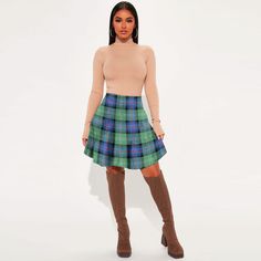 Scottish Sutherland Old Ancient Clan Tartan Womens Mini Skirt Tartan Plaid Skirt Details : Soft, comfortable, breathable, skin-friendly, pleasant to touch and wear, makes you feel good. Fabric: Microfiber (95% polyester, 5% spandex). Regular fit. Waist elastic band. Fabric weighs 180g/m². Care Instructions: machine wash cold with similar colors, no bleach, tumble dry low, no ironing, no dry cleaning. Fitted Mini Tennis Skirt For Fall, Preppy Fitted Green Tennis Skirt, Preppy Green Fitted Tennis Skirt, Green Preppy Fitted Tennis Skirt, High Waist Green Skort For Fall, Casual Fitted Flared Mini Skirt, Casual Knee-length Skort For Fall, Green Mini Length Fall Skort, Fitted Winter Skort With Pleated Skirt