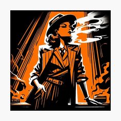 Get my art printed on awesome products. Support me at Redbubble #RBandME: https://www.redbubble.com/i/photographic-print/Noir-Female-Criminal-in-a-Smoky-Bar-Vintage-Retro-by-RESToRAPTOR/157544254.6Q0TX?asc=u Detective Noir Art, Victorian Detective Art, 1930 Detective, Cowboy Comic, Detective Noir, Gangsta Paradise, Detective Comics Vintage