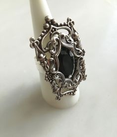 A stunning gothic style cathedral ring to make a statement while wearing it The beautiful finding is sterling silver and can also be decorated with any gem colour of your choice upon request Victorian Gothic Jewelry, Cathedral Ring, Gothic Cathedral, Bronze Necklace, Gothic Necklace, Gothic Rings, Bronze Ring, Cameo Necklace, Gothic Architecture