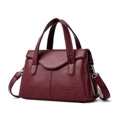 Solid Color PU Leather Tote Bag Red Hobo Bag For Fall Travel, Fall Travel Red Hobo Bag, Red Double Handle Bag For Mobile Phone, Red Double Handle Bag With Mobile Phone Pocket, Casual Red Shoulder Box Bag, Trendy Burgundy Shoulder Bag With Large Capacity, Large Capacity Burgundy Satchel, Trendy Burgundy Shoulder Bag, Large Capacity Burgundy Satchel Shoulder Bag