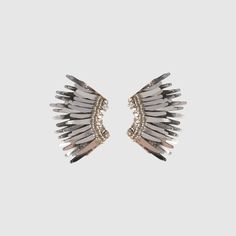 Silver Laura Park, Mignonne Gavigan, Handmade Earring, Wing Earrings, Winter Park, Sequin Beading, Earrings Silver, Earrings Gold, Signature Style