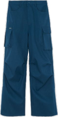 Wide-leg Cargo Jeans With Patch Pockets For Outdoor, Baggy Blue Cargo Pants, Baggy Blue Cargo Pants With Pockets, Blue Cargo Pants With Multiple Pockets For Work, Blue Baggy Cargo Pants With Pockets, Blue Utility Cargo Pants With Pockets, Casual Blue Pants With Flap Pockets, Techwear Cargo Jeans With Pockets For Work, Techwear Wide Leg Cargo Pants With Patch Pockets