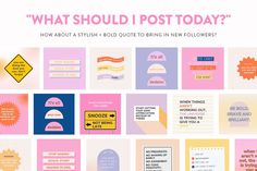 what should i post today? how about a stylish - bold quote to bring in new followers?