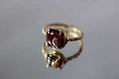 talisman brass rings Garnet Jewelry Stone, Luxury Garnet Signet Ring As Gift, Luxury Garnet Jewelry Gift, Luxury Red Engraved Ring With Gemstone, Luxury Handmade Red Rings, Luxury Garnet Jewelry As Gift, Luxury Red Garnet Signet Ring, Small Gold Rings, Garnet Aesthetic