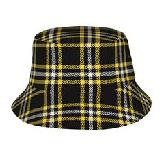 PRICES MAY VARY. 💗Size: One Size Fits Most Adults 💗Material - Made Of Polyester ,Breathable And Lightweighted.Comfortable And Breathable. 💗Unique Design: Fashion Black Yellow Plaid Tartan Pattern All Over This Bucket Hat, Makes You More Attractive And Charming The Crowd. It Is Great For Travel, Beach, Vacation, Trip, Outdoor Activities, Street Strolling, Fishing For The Sun Protection Headwear 💗Easy Carring - Packable And Reversible, Easy To Pack And Store.For Taking On The Go While Travelin Vintage Bucket Hat With Flat Brim For Outdoor, Vintage Flat Brim Bucket Hat For Outdoor, Retro Curved Brim Sun Hat For Outdoor, Retro Wide Brim Bucket Hat For Outdoor, Plaid Adjustable Curved Brim Hat, Retro Black Brimmed Bucket Hat, Adjustable Plaid Hat With Curved Brim, Yellow Retro Bucket Hat With Curved Brim, Retro Yellow Bucket Hat With Curved Brim