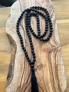 Black Onyx, Matte Black Onyx and Black Lava Mala Beads, 108 Bead Mala, Japa Mala, Long Tassel Necklace - Etsy Long Tassel Necklace, 108 Mala Beads, 108 Bead, Lava Bead, Mala Beads, Hand Made Jewelry, Plexus Products, Black Onyx, My Home