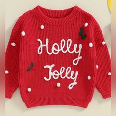 Brand New Boutique Christmas Sweater For Baby & Toddler Christmas Is Just Right Around The Corner And So Are Those Annual Christmas Family Pictures! Stick Your Little One In A Hand Stitched Knit Christmas Sweater For All Those Special Occasions! High Quality Knit Makes This A Sweater To Pass On Through The Generations! Style Tags: Gymboree, Janie & Jack, Nanducket, Christmas Pictures, Holiday Pictures, Baby’s First Christmas Cute Red Winter Tops, Cute Knitted Tops For Winter, Cute White Christmas Sweater, Cute Red Winter Sweater, Red Knit Christmas Top, Red Knit Top For Christmas, Cute Red Holiday Tops, Holiday Long Sleeve Knitted Tops, Long Sleeve Knitted Holiday Tops