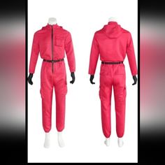 Biutey Unisex Jumpsuit Cosplay Costume Long Sleeve Coverall Suit With Hood For Men Women Color: Pink Size:3xl Casual Hooded Cosplay Costumes, Woman Colour, Cosplay Costume, Cosplay Costumes, Pant Jumpsuit, Pink Ladies, Pants For Women, Jumpsuit, For Men