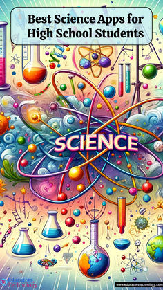 science poster with the words best science apps for high school students