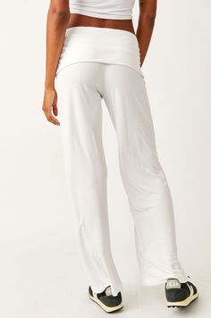 Ultra soft with a luxe feel, these relaxed wide leg pants with a wide roll down waistband. Lightweight, breathable and drapy fabric make this the perfect lounge and travel pant. . Description: Fold over waistband - can be worn up or down Flowy harem style Buttery soft, lightweight and breathable Moves-with-you stretch, beyond comfortable Inseam 25" (for size small) Why We Love: so comfy! Fabric: 65% Modal, 35% PolyCare: Machine wash cool, tumble low Full Length 4-way Stretch Pants For Loungewear, Versatile Loose Fit Harem Pants For Loungewear, Versatile Harem Pants For Loungewear, Relaxed Harem Pants With Elastic Waistband For Loungewear, Wide Leg Yoga Pants With Elastic Waistband For Lounging, Chic Wide Leg Lounging Pants With Elastic Waistband, Chic Wide Leg Pants With Elastic Waistband For Lounging, Chic Straight Leg Yoga Pants For Loungewear, Wide-leg Lounge Yoga Pants With Elastic Waistband