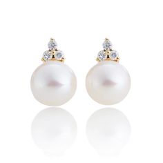 Diamond Trio & Pearl Earrings – Gump's