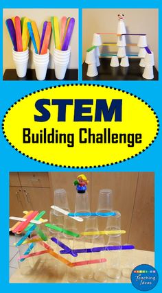 STEM activities are a great way for kids to problem solve at home or school.  This STEM building challenge uses simple materials to create a tower/house.    #stemactivitieselementary #stemactivities #stemactivitiesforkids #scienceprojects Stem Activities Kindergarten, Kids Stem Activities, Stem Activities Preschool, Kindergarten Stem, Elementary Stem Activities, Fun Stem Activities, School Age Activities