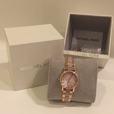 Beautiful Small Woman's Watch. It's Rose Gold With A Pearlescent Face. Brand New In Box. Never Worn. I Received 2 For My Birthday. Comes With Extra Links And 2 Year Warranty. Still In Box With All Tags And Original Paperwork. I Love Mine, I Just Don't Need 2. Would Make A Wonderful Gift! Elegant Pink Diamond Watch For Gift, Elegant Pink Diamond Watch As Gift, Pink Gold Quartz Watch For Gifts, Pink Gold Quartz Watch Gift, Elegant Pink Gold Watch For Gift, Elegant Pink Gold Watch As Gift, Pink Gold Watches With Diamond Hour Markers For Gift, Luxury Pink Diamond Watch As Gift, Timeless Pink Diamond Watch For Gift