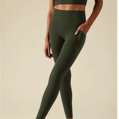 New, Washed, Unworn Athleta Leggings, Xs, Color Not Available Anymore! Sporty High Stretch Green Yoga Pants, Sporty High-stretch Green Yoga Pants, Fitted Leggings With Ribbed Waistband For Training, Compressive Activewear With Ribbed Waistband For Training, Sports Tights With Pockets And Tight Fit, Tight Sports Tights With Pockets, Full-length Running Activewear With Pockets, Compressive Activewear With Ribbed Waistband For Gym, Sports Yoga Pants With Ribbed Waistband And Stretch