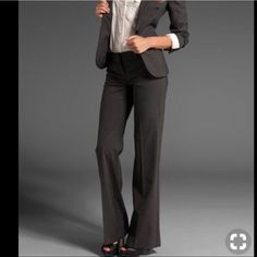 Beautiful Slacks. Nwot Fitted Office Pants, Tailored Full-length Work Pants For Office, Tailored Full Length Work Pants For Office, Fitted Work Pants For Office, Fitted Wide Leg Career Bottoms, Fitted Trousers For Office Work, Classic Full-length Office Pantsuit, Classic Fitted Dress Pants For Career, Fitted High-waisted Career Pants