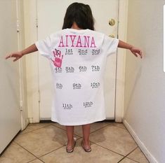 Class of 2035, class of 2037, hand print shirt, class of 2036, grow with me hand, back to school, graduation gift, first day of school, grow with me shirt **Message me with the child's name, year they graduate, if you want it to start with PreK or K and number of the color for the child's name. If you don't provide what year you would like me to start with I will start with K. No returns due to the shirts being personalized. Not all shirts will look exactly the same since they are handmade 😊 If Hand Print Shirt, Hand Printed Shirt, Gift First Day Of School, School Class, Kids Graphic Tees, School Graduation, Baby Crafts, Hand Print, First Day Of School