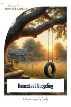 a book cover with a tire swing hanging from a tree in front of a house