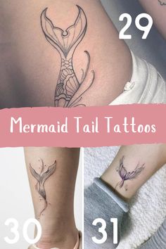 Small Mermaid Tail Tattoo, Small Mermaid Tattoo Designs, Small Ocean Tattoo Ideas, Vintage Mermaid Tattoo, Mermaid Tattoo Ideas, Mermaid Tattoo Meaning, Tail Tattoo